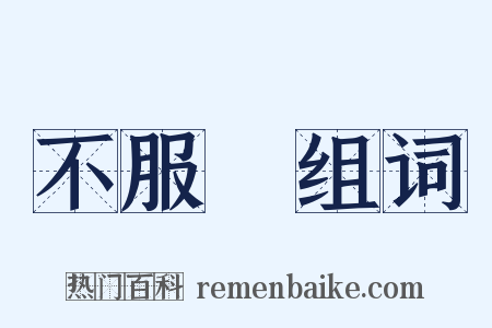 不服氣组词是什么意思的图片
